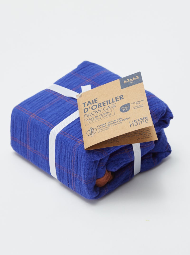 Taie d'oreiller 63 x 63 cm - Kiabi Home Bleu - Kiabi