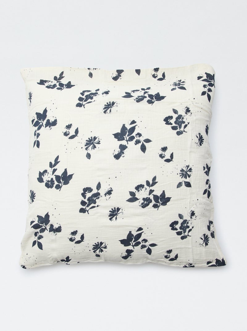 Taie d'oreiller 63 x 63 cm Bleu/blanc - Kiabi