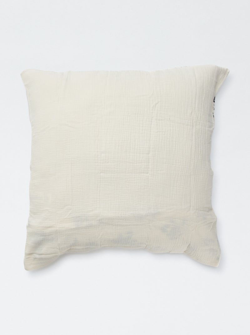 Taie d'oreiller 63 x 63 cm Bleu/blanc - Kiabi
