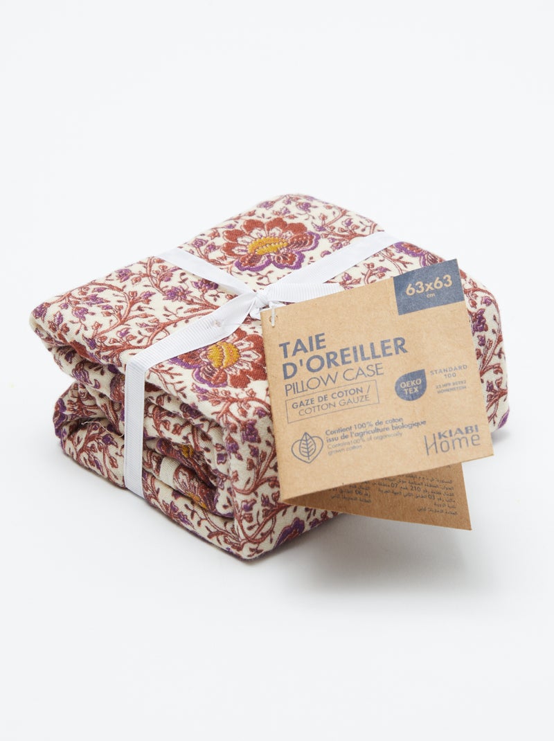 Taie d'oreiller 63 x 63 cm Rose - Kiabi