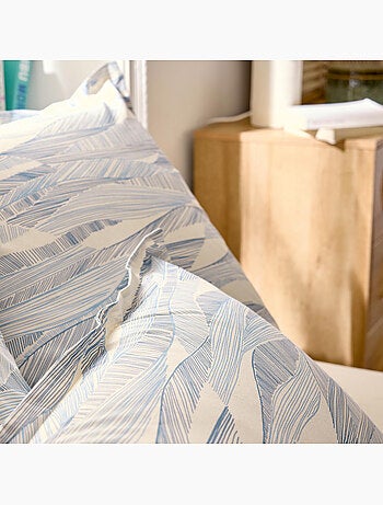 Taie d’oreiller coton 57 fils motif ondulé