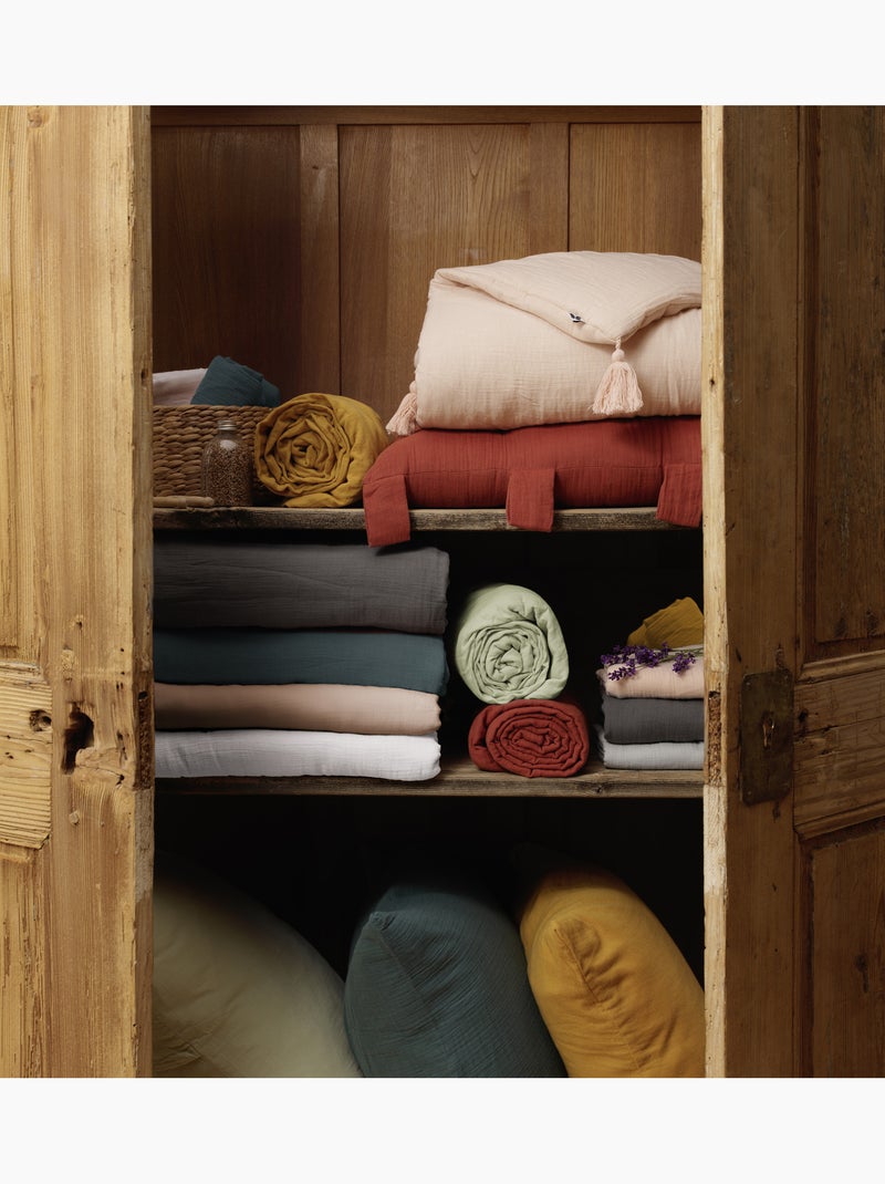 Taie d’oreiller – double gaze de coton – gaïa minuit Terracotta - Kiabi