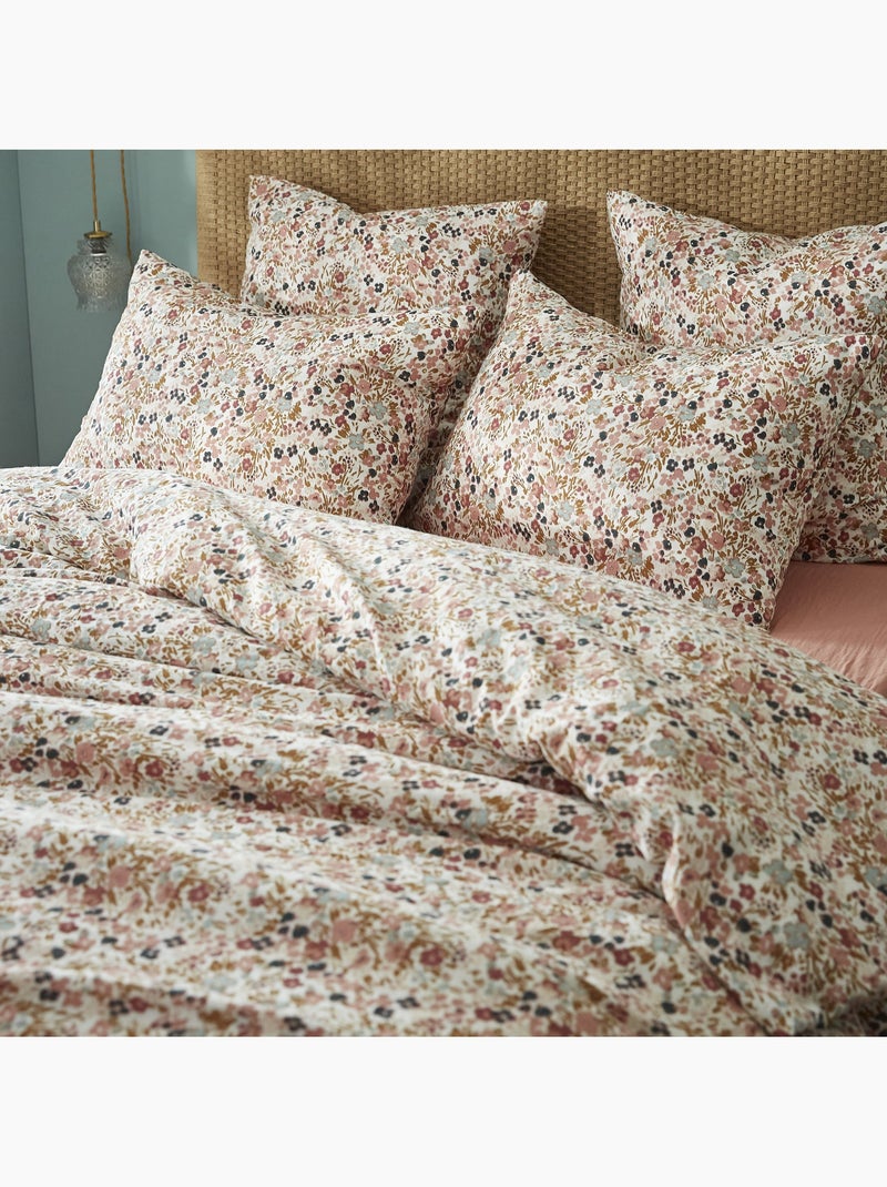 Taie d’oreiller – double gaze de coton imprimée capucine Beige Pampa - Kiabi