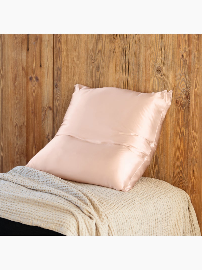 Taie d’oreiller en soie anti frisotti et anti-âge Rose - Kiabi