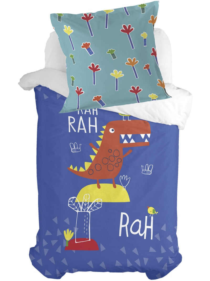 Taie d'oreiller Funnysaurus "Happyfriday" Multicolore - Kiabi