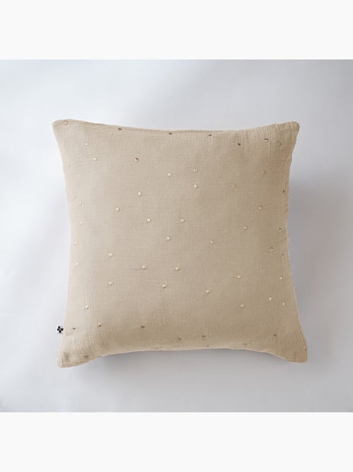 Taie d’oreiller – gaze de coton brodée fil or – gaïa chic - Kiabi Taie d’oreiller – gaze de coton brodée fil or – gaïa chic - Kiabi
