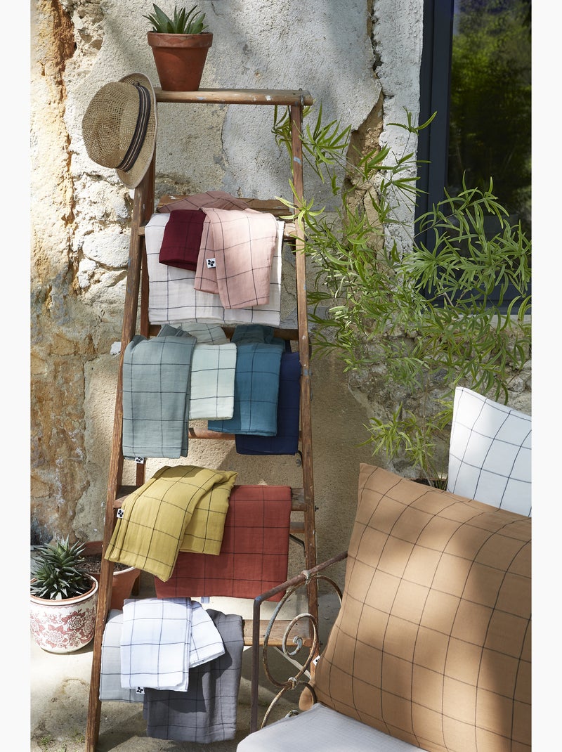Taie d’oreiller – gaze de coton tissée – gaïa match Camel - Kiabi