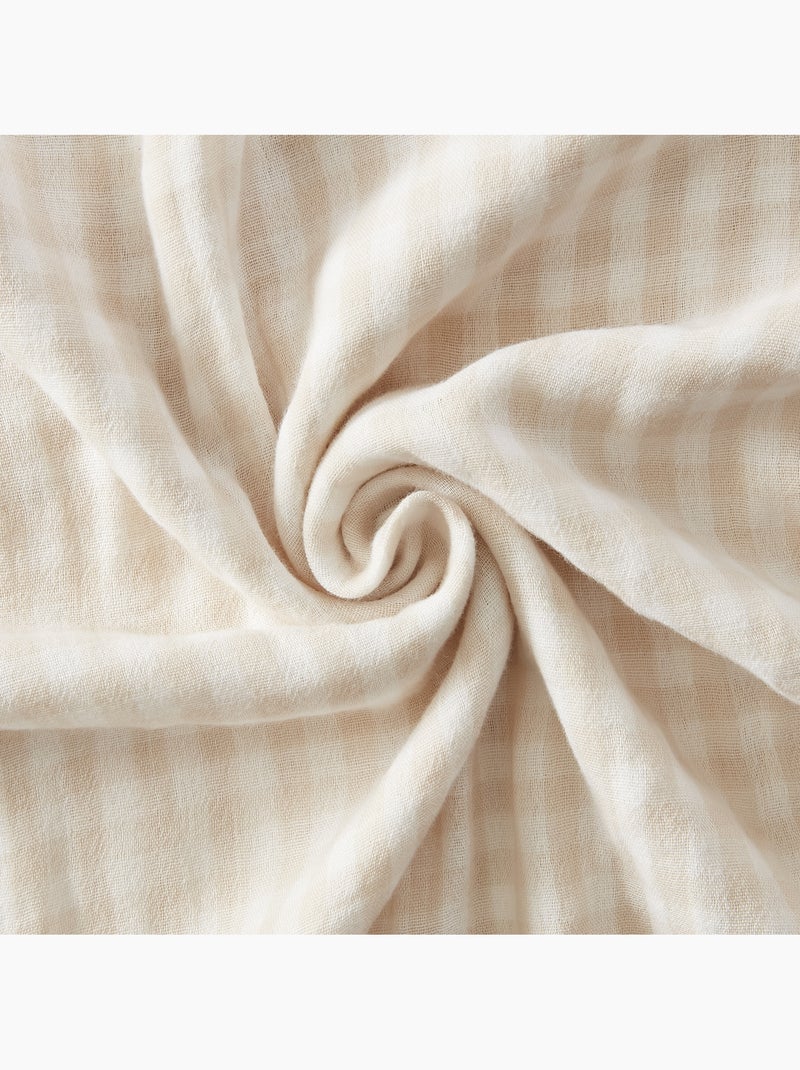Taie d’oreiller – gaze de coton tissée teinte vickie pampa Vert eucalyptus - Kiabi
