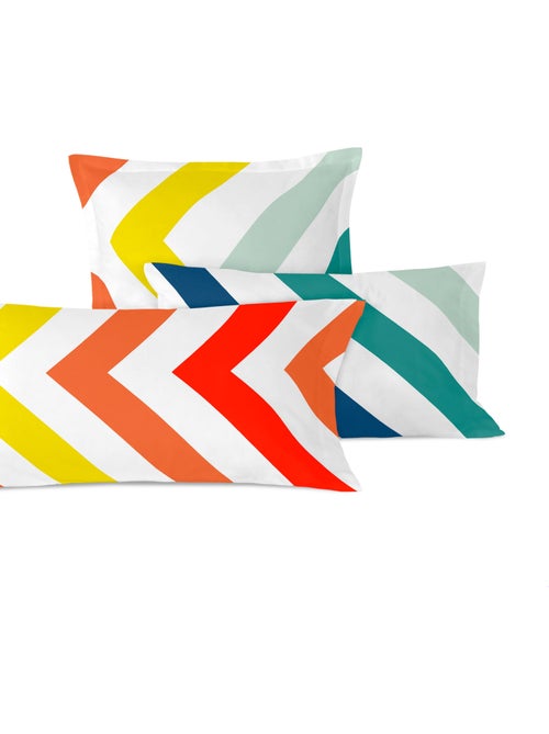 Taie d'oreiller Happy stripes "Happyfriday" - Kiabi Taie d'oreiller Happy stripes "Happyfriday" - Kiabi