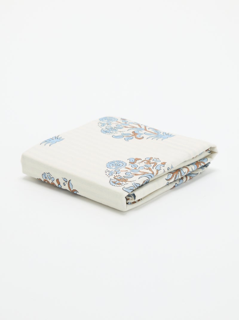 Taie d'oreiller imprimée en coton Bleu - Kiabi