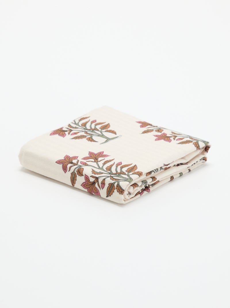 Taie d'oreiller imprimée en coton Rose - Kiabi