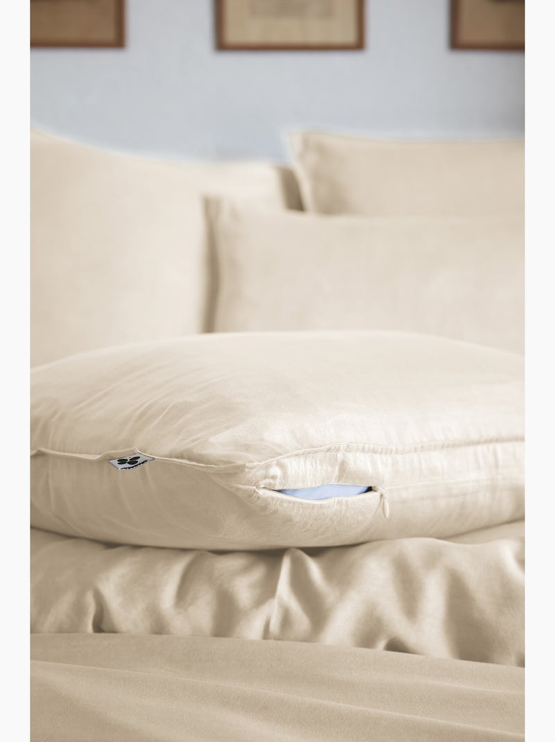 Taie d’oreiller — lyocell uni lysandre — 120 fils - satinée Beige Pampa - Kiabi
