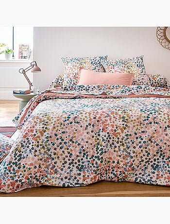 Taie d’oreiller percale de coton 80 fils motif floral