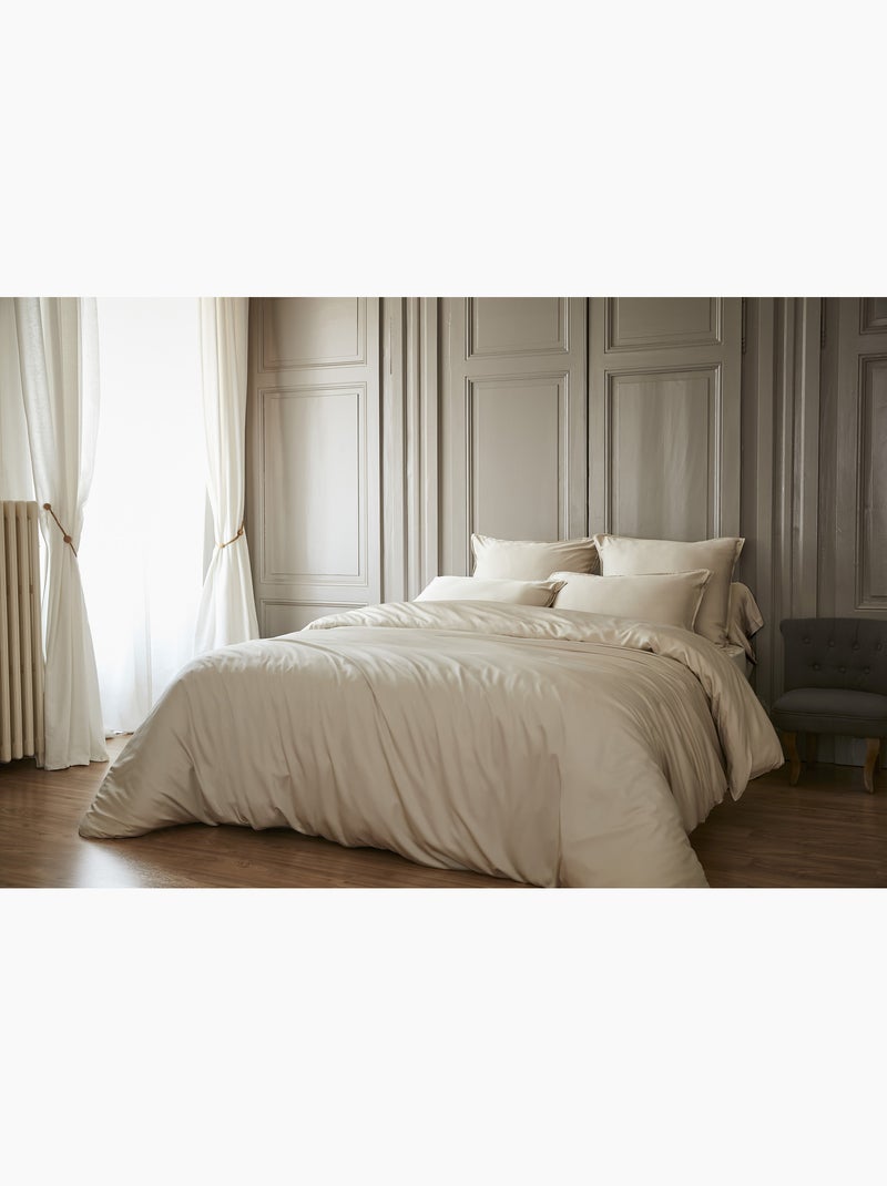 Taie d’oreiller – satin de bambou – ultra douce - salomé Beige Pampa - Kiabi