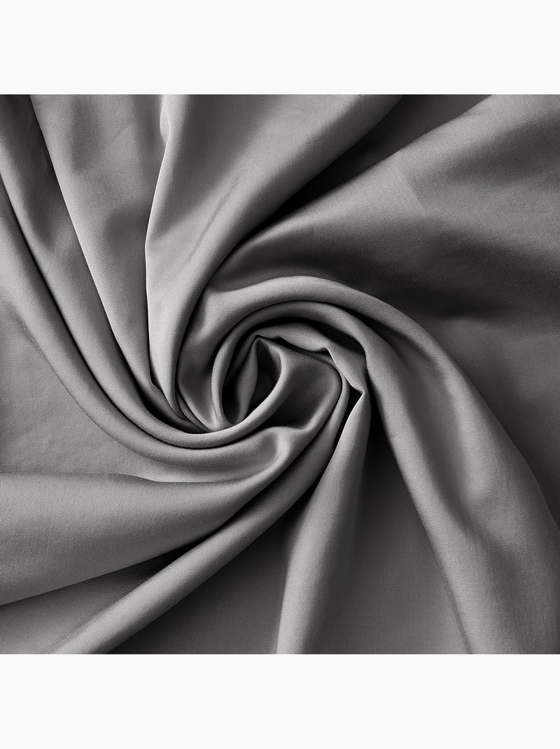Taie d’oreiller – satin de bambou – ultra douce - salomé Gris Granit - Kiabi