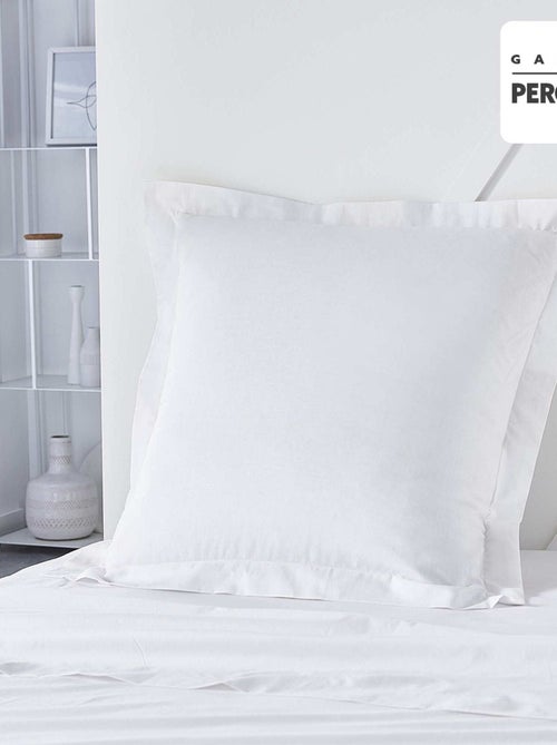 Taie d'oreiller uni en percale de coton - Kiabi