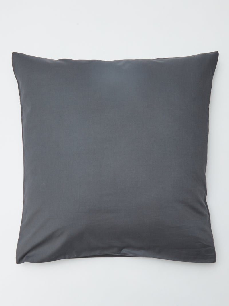 Taie d'oreiller unie - Kiabi Home Gris foncé - Kiabi