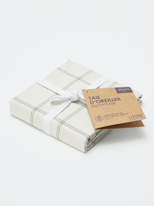 Taie d'oreiller unie (50 x 70 cm) - Kiabi Home - Kiabi Taie d'oreiller unie (50 x 70 cm) - Kiabi Home - Kiabi