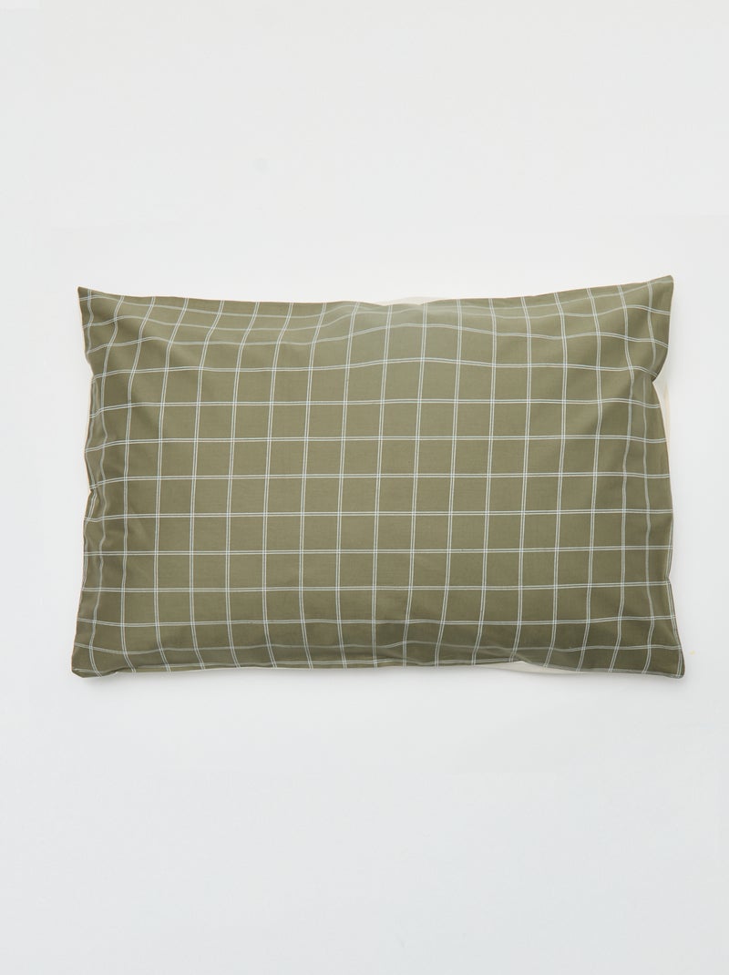 Taie d'oreiller unie (50 x 70 cm) - Kiabi Home Kaki - Kiabi