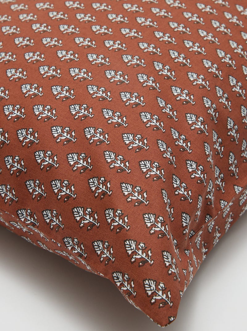 Taie d'oreiller unie (50 x 70 cm) - Kiabi Home Marron - Kiabi