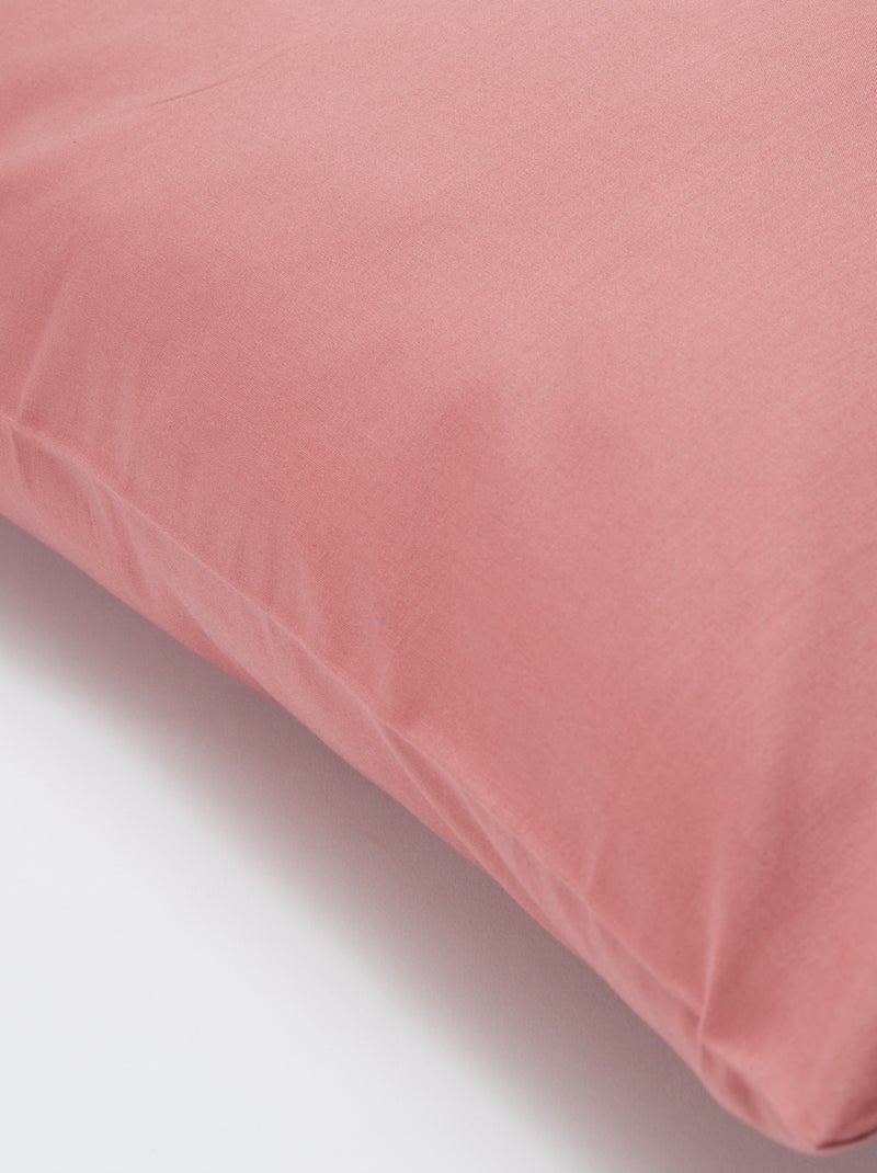 Taie d'oreiller unie 63 x 63 cm - Kiabi Home Rose - Kiabi