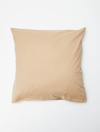 Taie d'oreiller unie 63 x 63 cm en coton