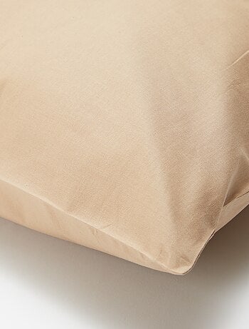 Taie d'oreiller unie 63 x 63 cm en coton