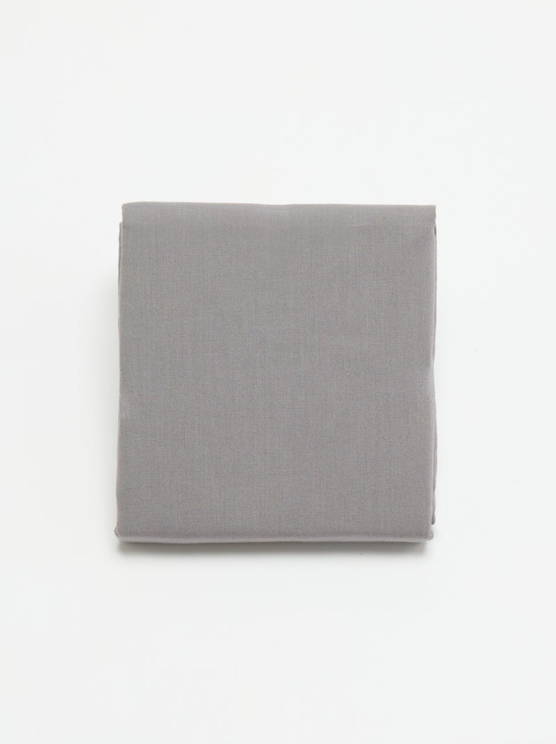 Taie d'oreiller unie 63 x 63 cm en coton Gris - Kiabi