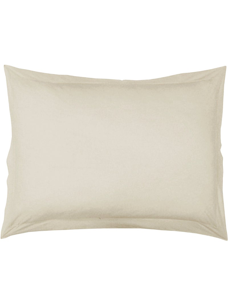 Taie d'Oreiller Unie en 100 % Coton Ecru - Kiabi
