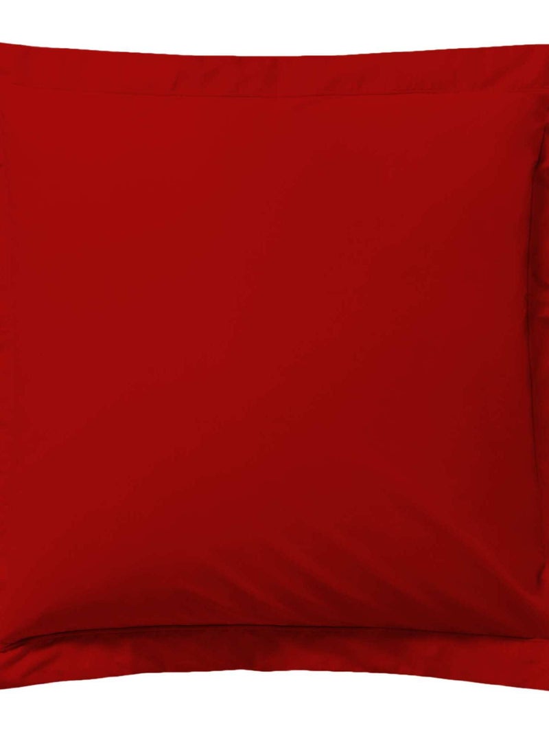 Taie d'oreiller unie rouge - Kiabi