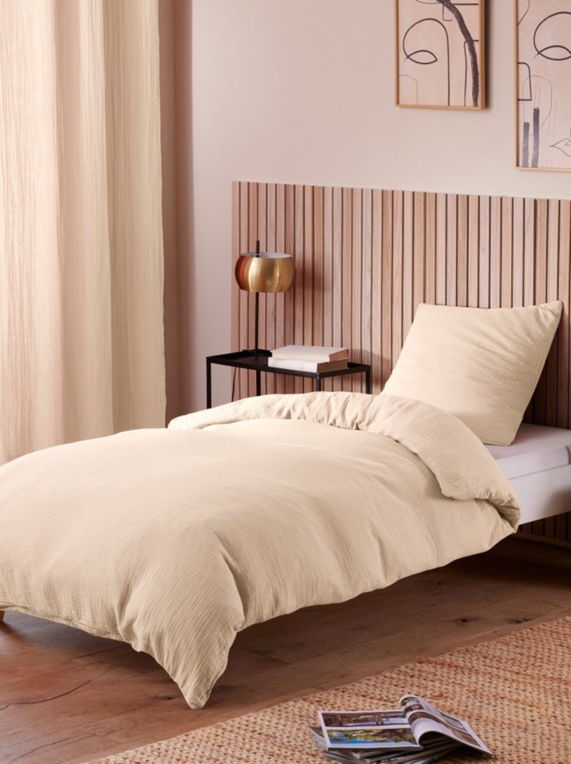 Taies d'oreiller coton alia promo linge Beige - Kiabi