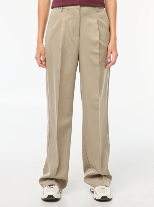 Tailored-fit broek met wijde snit - Kiabi