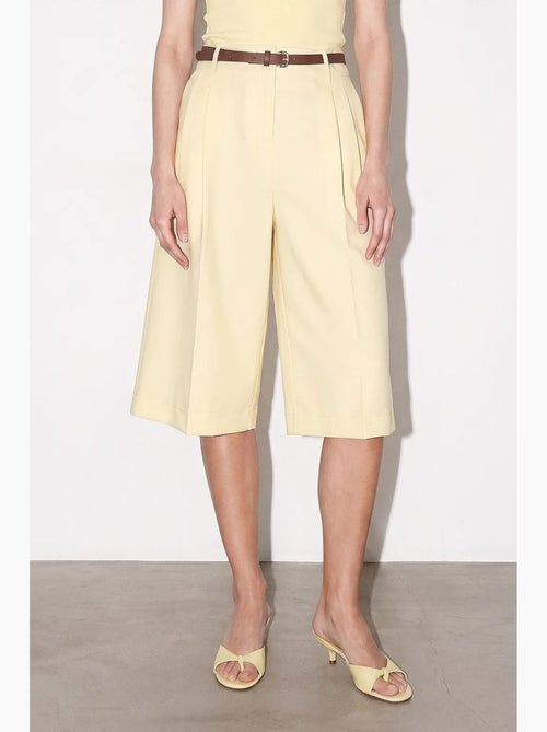 Tailored short met hoge taille en wijde pijp dilvin - Kiabi