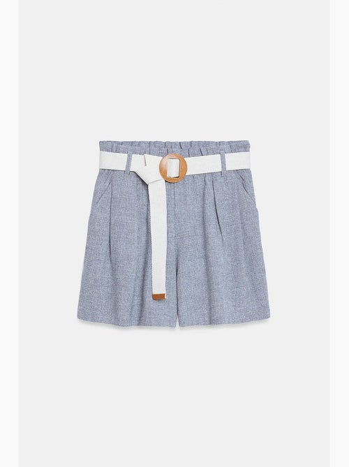 Tailored short met hoge taille en wijde pijp dilvin - Kiabi