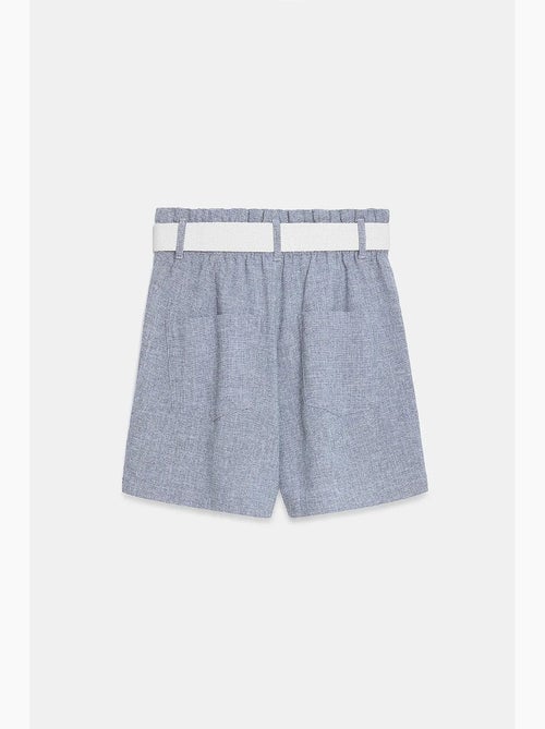 Tailored short met hoge taille en wijde pijp dilvin - Kiabi