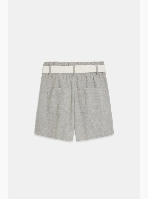 Tailored short met hoge taille en wijde pijp dilvin - Kiabi