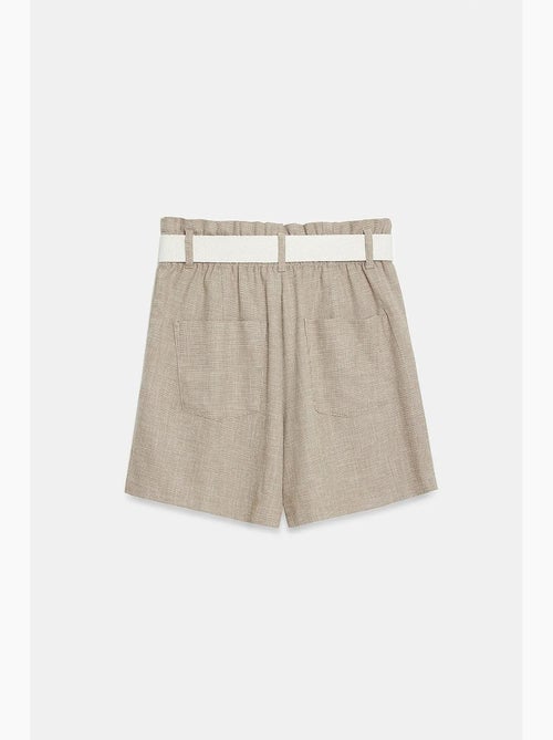 Tailored short met hoge taille en wijde pijp dilvin - Kiabi