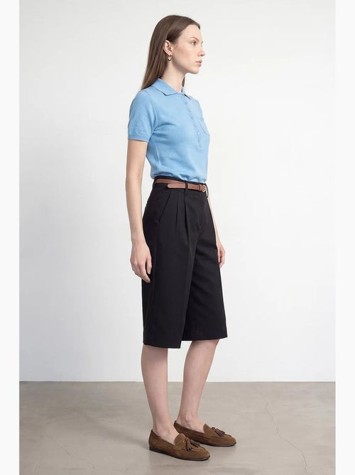 Tailored short met hoge taille en wijde pijp dilvin - Kiabi