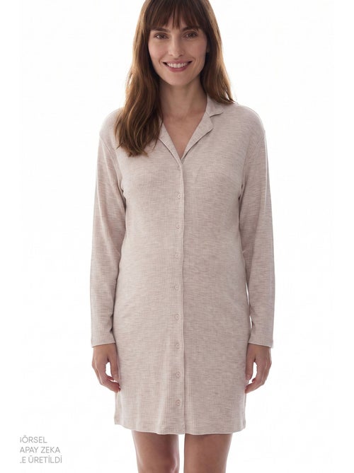 Talia chemise chemise de nuit à manches longues penti - Kiabi