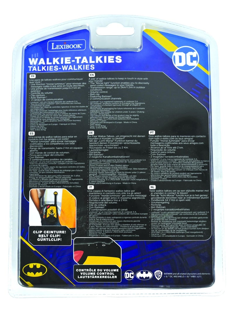 Talkie-walkies batman portée 2km fonction morse N/A - Kiabi