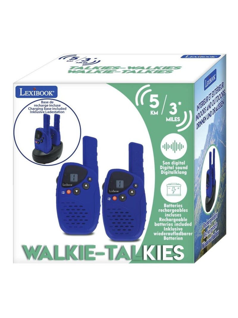 Talkie-walkies digitaux rechargeables 5km avec socle de recharge N/A - Kiabi
