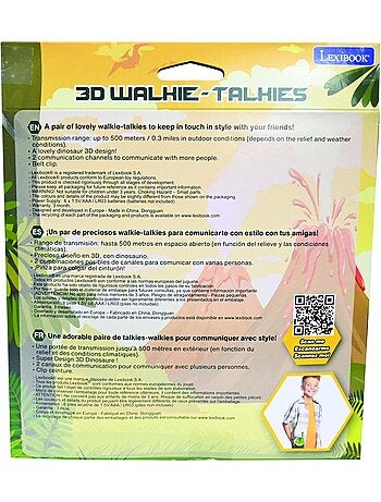 Talkies-walkies dinosaures 3d