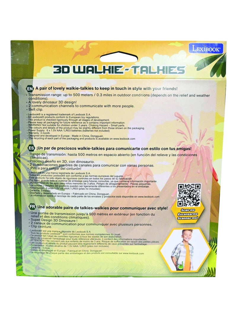 Talkies-walkies dinosaures 3d N/A - Kiabi