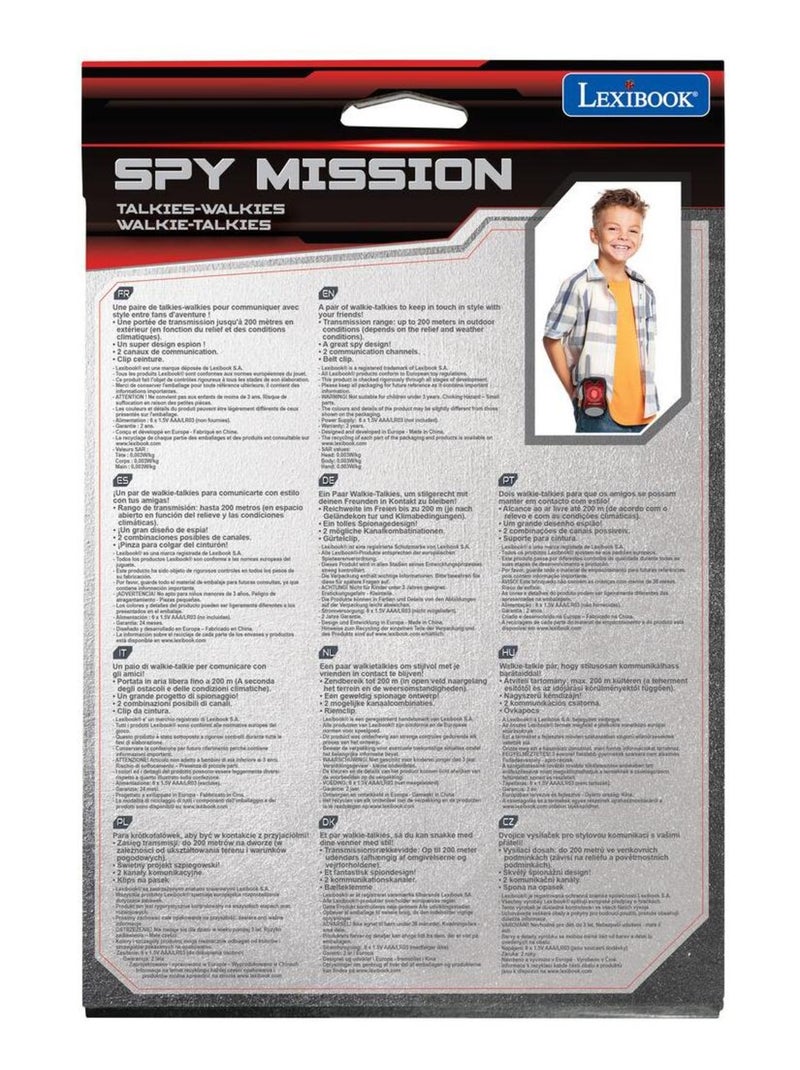 Talkies-walkies spy mission portée 200m N/A - Kiabi