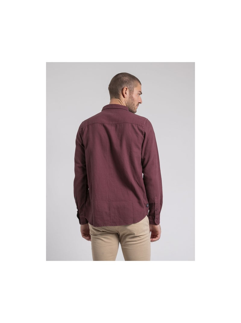 Tamoris t-shirt met lange mouwen van puur katoen Bordeaux - Kiabi