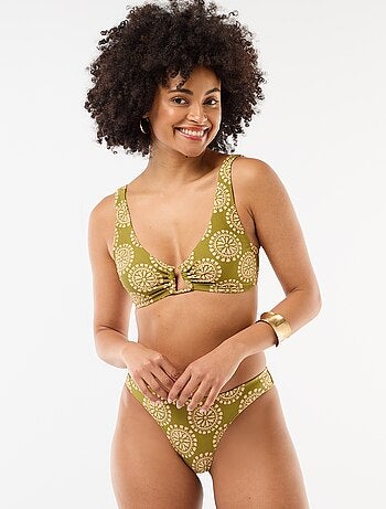Tanga de bain en microfibre imprimée
