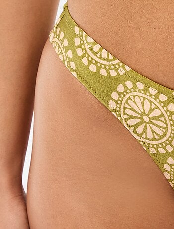 Tanga de bain en microfibre imprimée