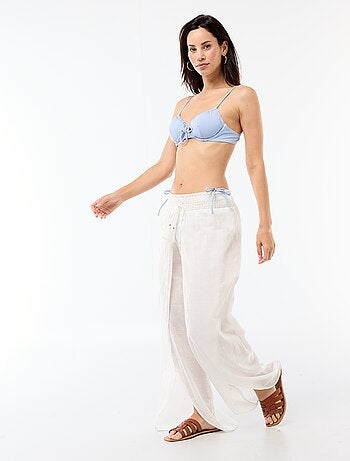 Tanga de bain imprimé vichy