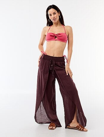 Tanga de bain imprimé vichy