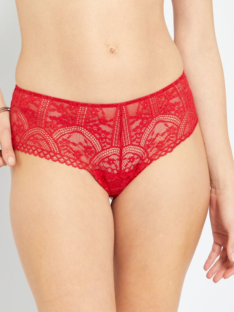 Tanga dentelle rouge hot sale